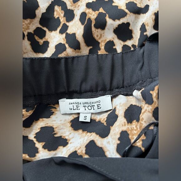 Amanda Uprichard for Le Tote Leopard Halter Tiered Top - Picture 7 of 8